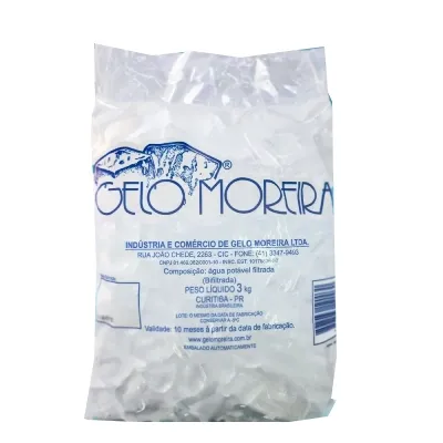 Gelo Moreira Cubo Pacote 3kg